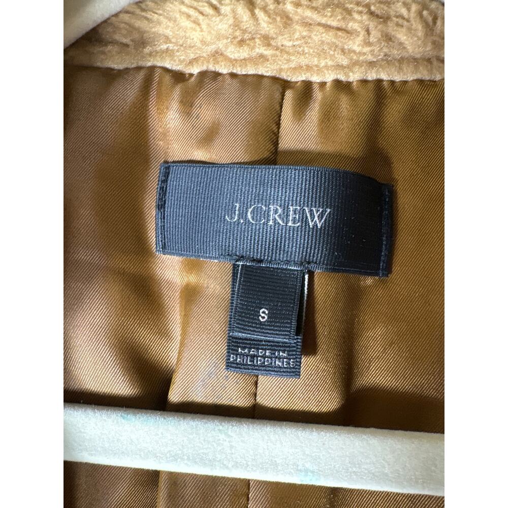 J.Crew Camel Fleece Zip Up Vest Sz S - Picture 2 of 3